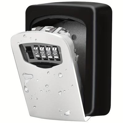Heavy-duty Weatherproof Key Lock Box - Holds 8 Keys, Ideal For Home, Garage, Office & Airbnb