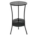 Outdoor Dining Table Patio Dining Table Bistro Table End Side Table Coffee Table for Garden Backyard and Porch Bistro Table Black 15.7 x 27.5 Metal