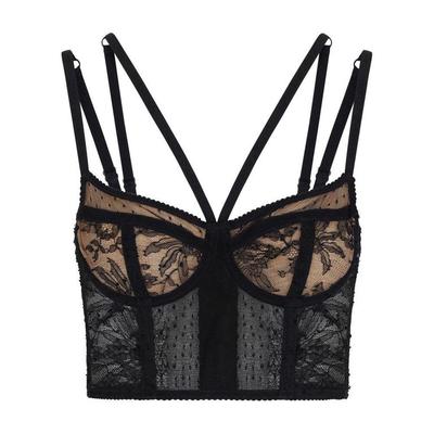 Lace Lingerie Bustier With Straps