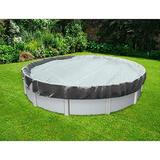 E&K 10 Pool Cover Round Winter Swimming Pool Safety Cover for Above Ground Pools (Light Grey)