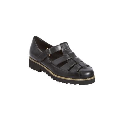 Women's The Alva Fisherman Flat by Comfortview in Black (Size 8 M)