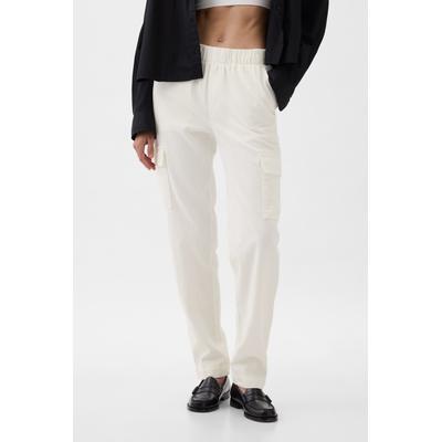 Gap Womens White Twill Cargo Trousers - White