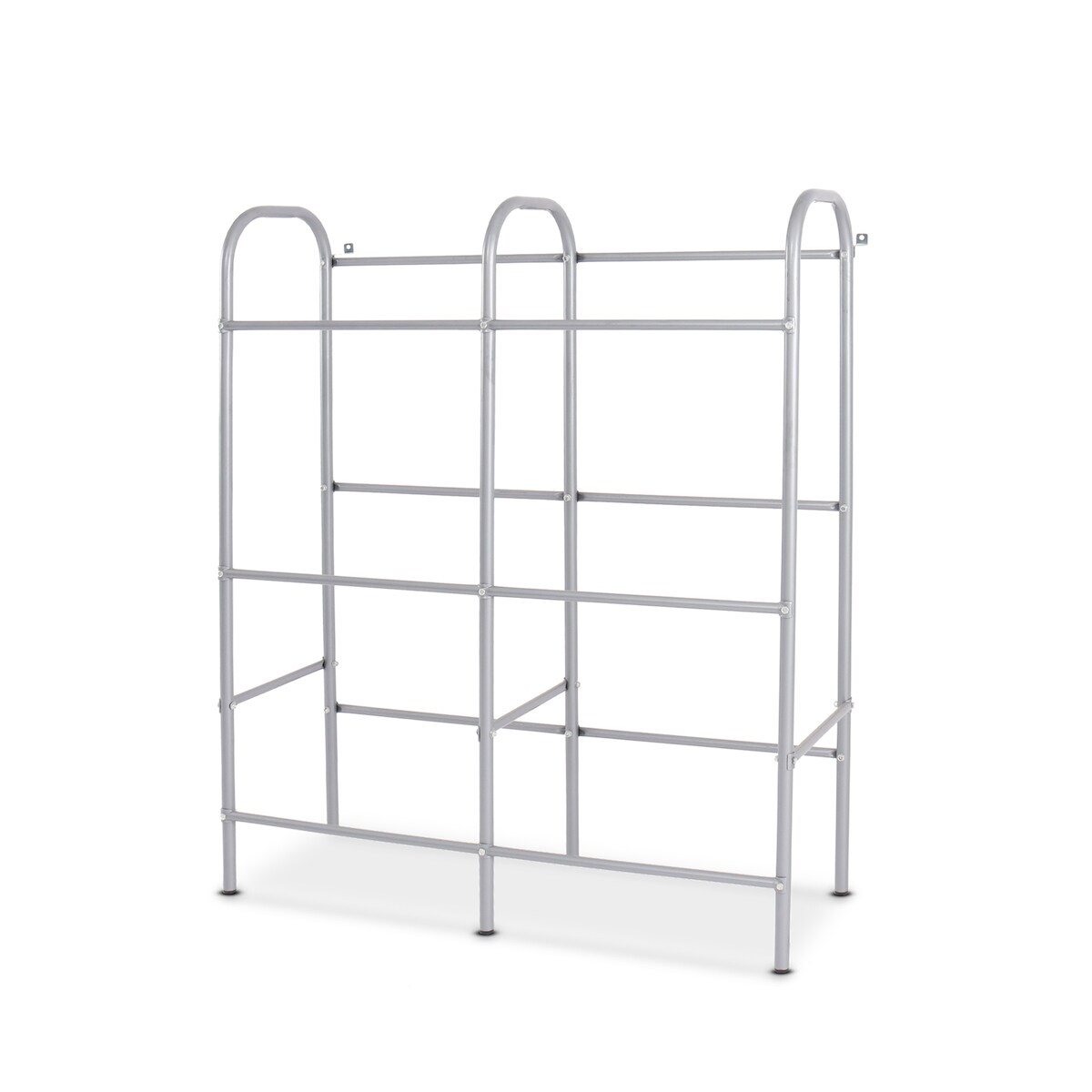 KARAT Getränkekistenregal für 6 Kästen "Rocket" - Flaschenregal, Getränkekistenhalter mit Wandbefestigung aus Metall in grau / 96,5 x 32,5 x 115,5 cm Image