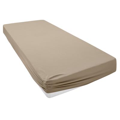 Spannbettlaken HOME AFFAIRE "Cremona, in den Qualitäten: Baumwolle mit Elastan oder Biber", beige, B:200cm L:200cm, Jersey-Elasthan, Obermaterial: 96% Baumwolle, 4% Elasthan, Laken, Premium Qualität, Größe ab 90x200 cm Image