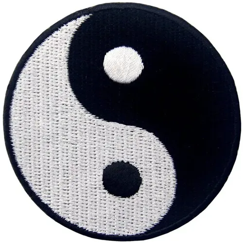 Yin Yang – symbole du taoïsme chinois, Badge brodé à repasser sur le patch à coudre