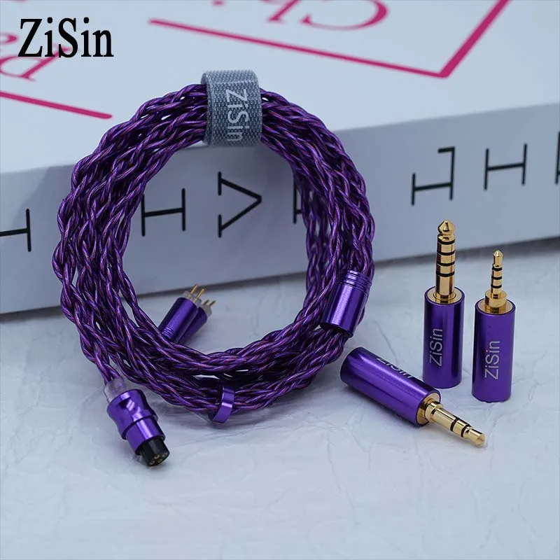 ZiSin-29 IEM DIY Litz Kopfhörerkabel mit Modularität IE900 2PIN MMCX 4PIN XLR für KZ FiiO Moondrop Fudu DZ4 Quintet F1 Pro Image