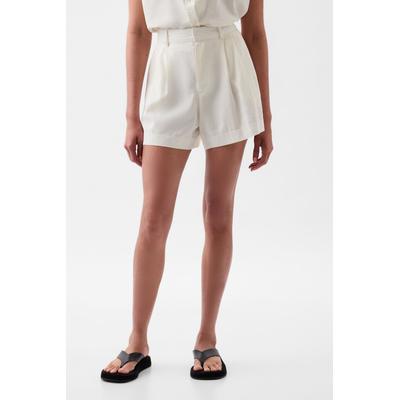 Gap Womens White 4" Linen Cotton Everyday Shorts - White