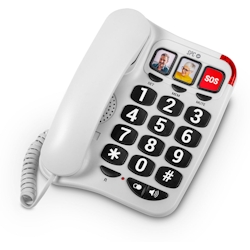 SPC Comfort Numbers 2 - Festnetztelefone für Senioren mit großen Tasten, hoher Lautstärke und Hörgerätekompatibilität Image