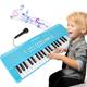 Toy Piano Keyboard for Kids Upgrade Piano Toys for 3 4 5 6 7 8 Year Old Girls Boys Keyboard Piano for Beginners Electric Piano with Microphone Toys for 3+ Year Old Kids Gifts (Blue)