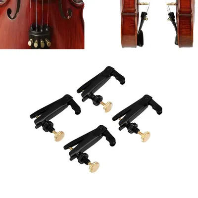 4pcs Violin String Spinners Plated Iron 4/4 3/4 Violin Instrument Tuner Professional Replacement