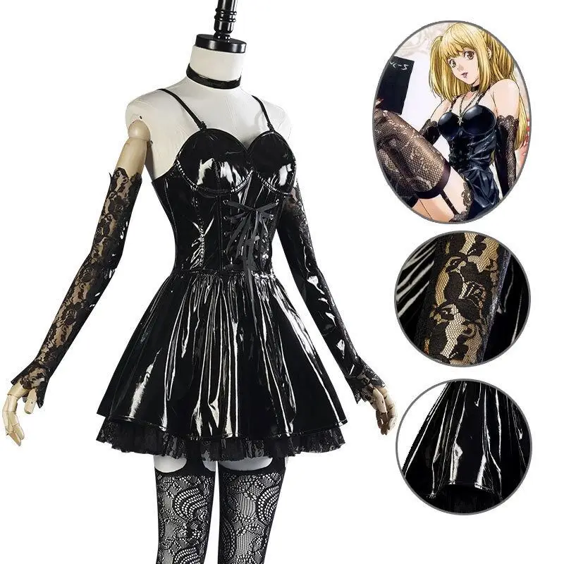 Women Costume Death Note Cosplay Costumes Mihaisha Cos Clothing Leather Skirt Anime Characters Clothes Performance Party