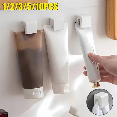 1-100pcs Punch-free Toothbrush Holder Wall-mounted Toothpaste Holder Storage Rack Holders Organizer