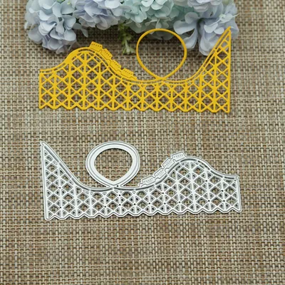 Roller Coaster Amusement Park Pattern Metal Cutting Dies Scrapbooking DIY Memory Card Photo Album