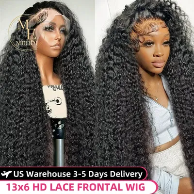 40 Inch Deep Wave 13x6 Hd Curly Lace Front Human Hair Wigs 360 Pre Plucked Lace Wig 13x4 Water Wave