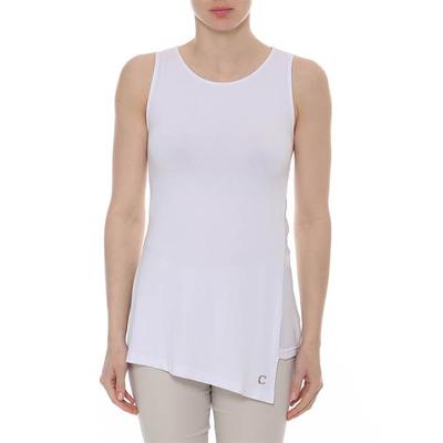 Asymmetrisches ärmelloses Top in Weiß Image