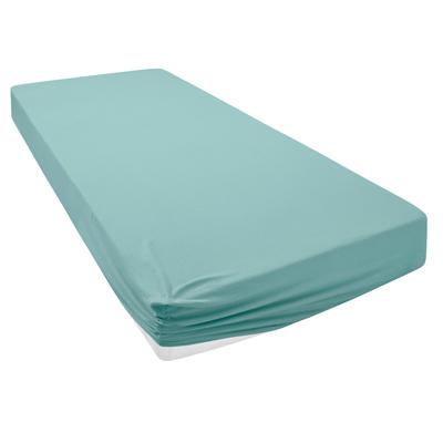 Spannbettlaken HOME AFFAIRE "Cremona, in den Qualitäten: Baumwolle mit Elastan oder Biber", blau (petrol), B:200cm L:200cm, Jersey-Elasthan, Obermaterial: 96% Baumwolle, 4% Elasthan, Laken, Premium Qualität, Größe ab 90x200 cm Image