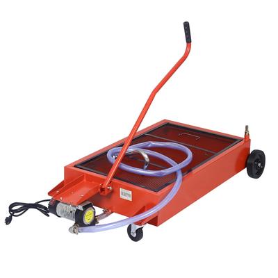 Portable Oil Drain Pan Low-Profile Oil Drain Tank with Hand Pump Large Capacity Truck Oil Change Pan