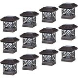 Solar Post Cap Lights Outdoor - Waterproof Led Fence Post Solar Lights For 3.5X3.5/4X4/5X5 Wood Posts In Patio Deck Or Garden Decoration