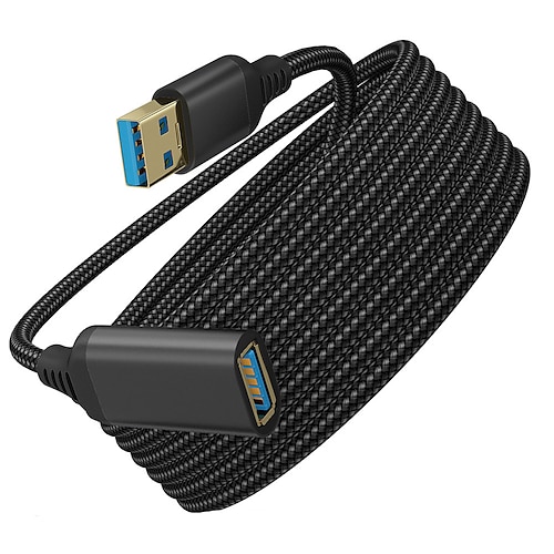 cavo di trasmissione dati USB 3.0 maschio-femmina intrecciato in nylon, cavo di prolunga per stampante, disco rigido del computer, fotocamera