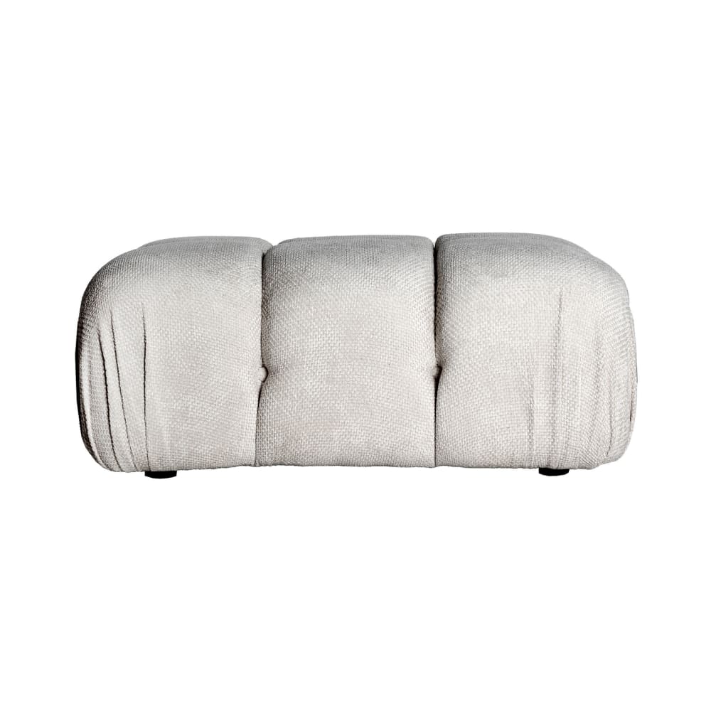 Repose- pied en polyester blanc cassé 93x54x40 cm