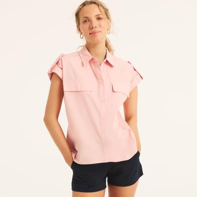 Nautica Women's Short-Sleeve Button-Up Shirt Sungu...