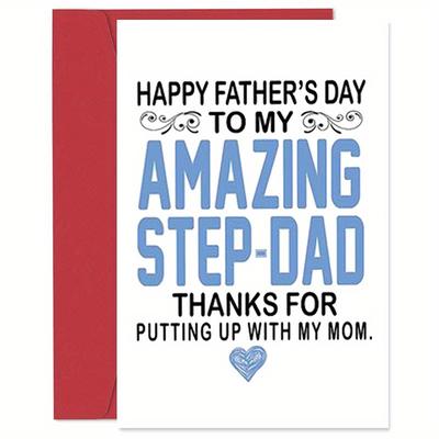 1pc, Father's Day Card With Envelope (4.7in*7.1in/12cm*18cm), Perfect Gift For Father, Husband, Dad, Father's Day Gift Card, Thank You Card, Perfect Father's Day