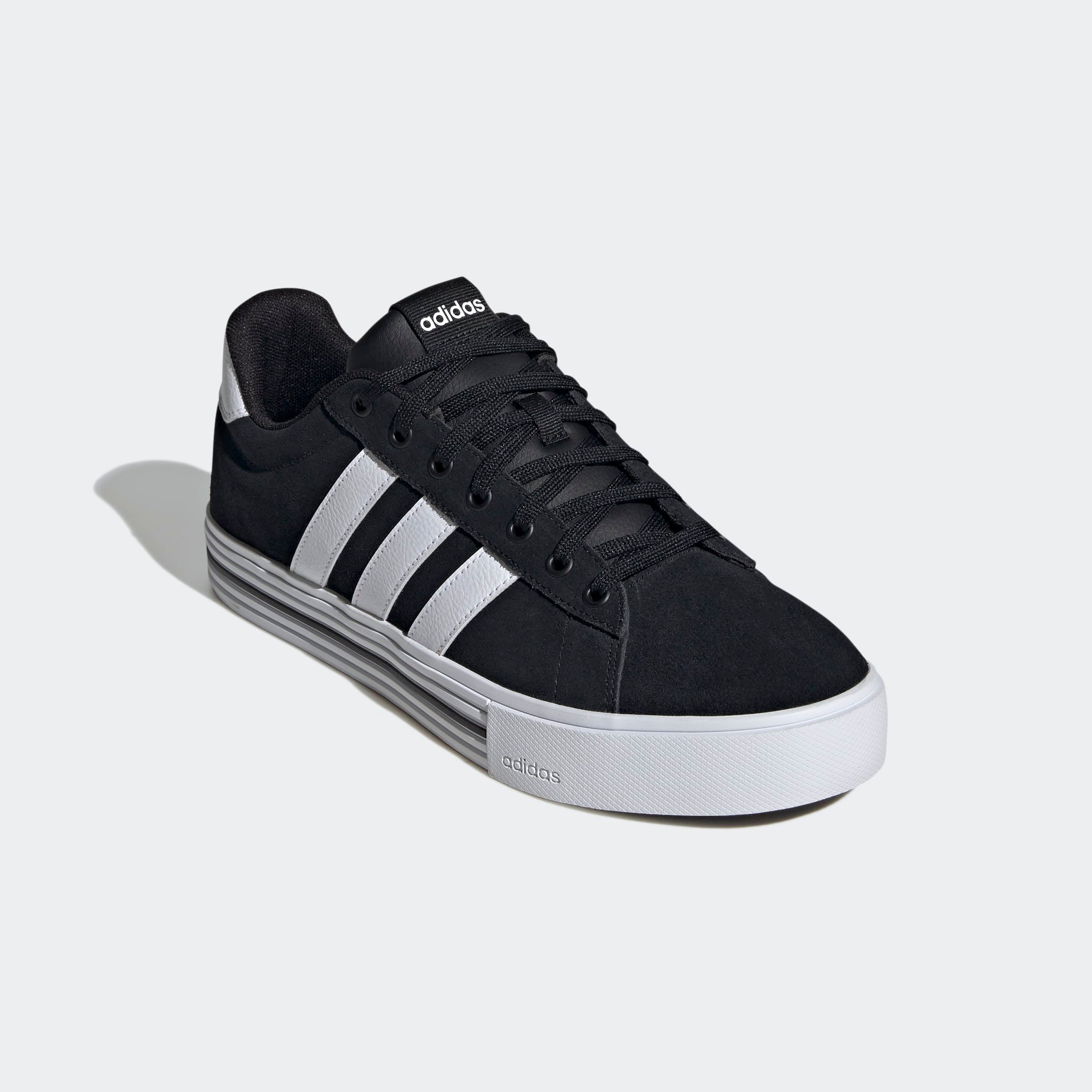 Sneaker ADIDAS SPORTSWEAR "DAILY 4.0", Damen, Gr. 41, schwarz-weiß (core schwarz, cloud weiß, cloud weiß), Leder, Synthetik, Schuhe Sneaker