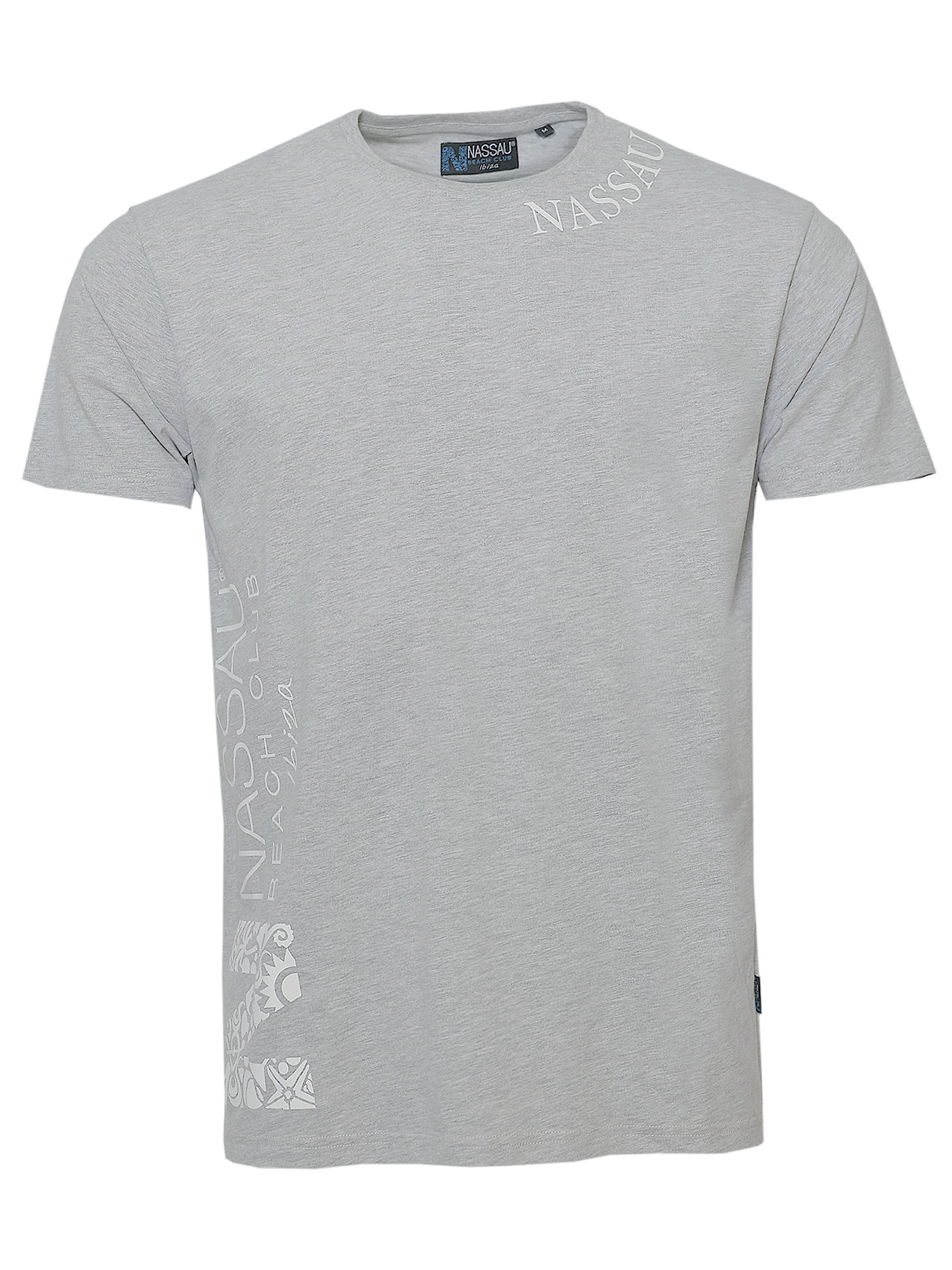 T-Shirt NASSAU BEACH "NB231042", Damen, Gr. 48S, grau (grau melange), 100% Baumwolle, Shirts T-Shirt Image