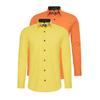 Langarmhemd RUSTY NEAL, Herren, Gr. S, EURO-Größen, gelb, 60% Baumwolle, 37% Polyester, 3% Elasthan, unifarben, casual, Langarm, Hemden, im Slim-Fit geschnitten