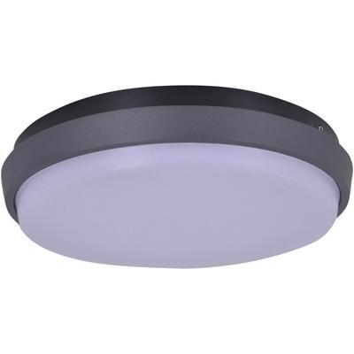 Außen-Wandleuchte NÄVE "LED Außenwandleuchte IP54 "Mio" d:27cm", weiß (weiß satiniert, anthrazit), B:27,00cm H:5,30cm L: