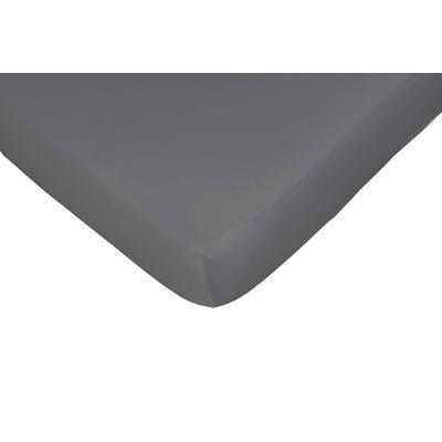 Spannbettlaken CASATEX "Jerry", grau (anthrazit), B:180-200cm L:190-200cm, Jersey, Obermaterial: 100% Baumwolle, Laken, komfortables Überziehen durch hohe Elastizität Image