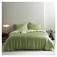 Zixmix Summer Nature Silk Green Bedding Set Color Queen King Duvet Cover Pillowcase Flat Sheet Bed Cover Set,Bedding