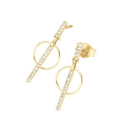 Luigi Merano - Ohrstecker Ring & Stab, mit Brillanten, Gold 585 Ohrringe 1 ct Damen