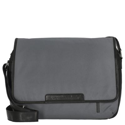 The Chesterfield Brand Kuriertasche Nylon & Wax Pull Up Falun Fusion - Umhängetasche 15" 40 cm (black) Herren Image