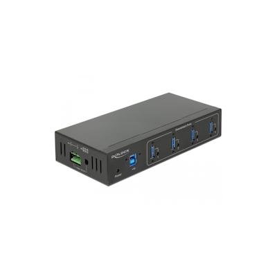 Delock 63309 - USB 3.2 Gen 1 (3.1 Gen 1) Type-B - USB 3.2 Gen 1 (3.1 Gen 1) Type-A - 5000 Mbit/s - Schwarz - Metall - Gl