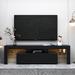 Contemporary LED TV Stand - 70-inch Screens, 20-Color LED Lights, Ample Storage