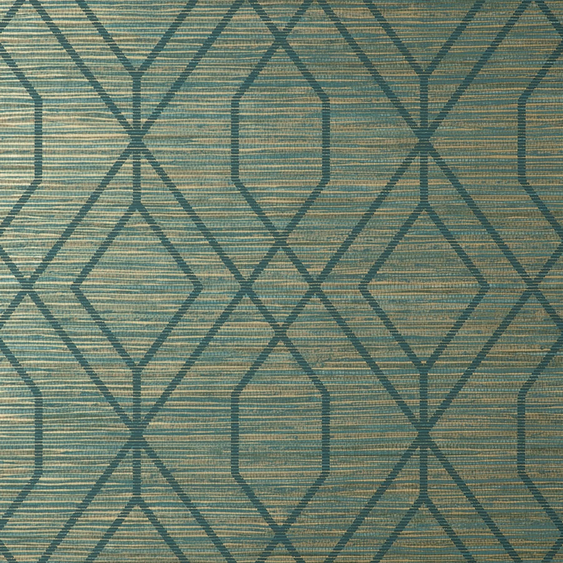 Fine Decor Fusion Teal Trellis Wallpaper