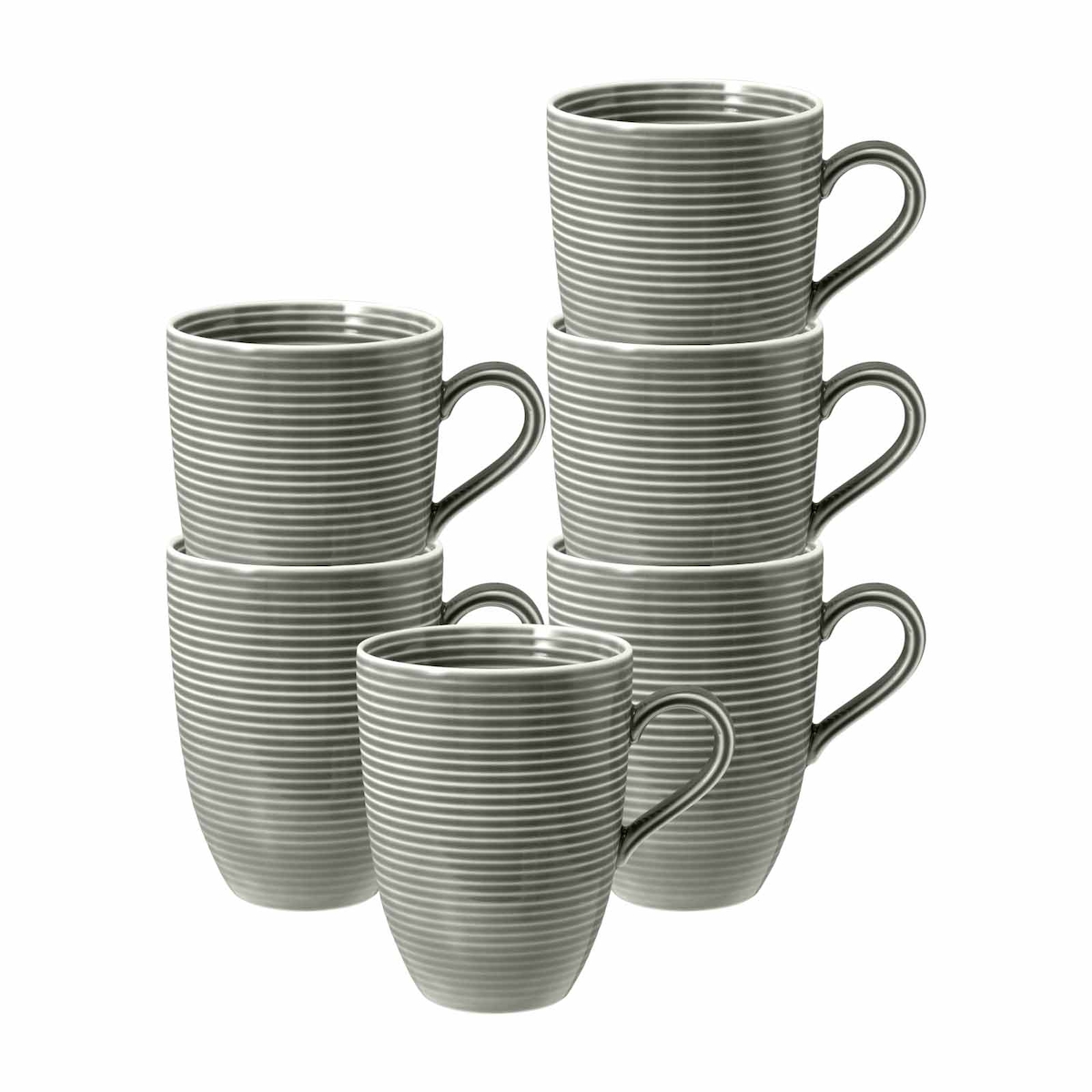 Seltmann Weiden Beat Color Glaze Kaffeebecher 350 ml 6er Set Perlgrau Image