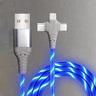 Rapid 3A LED Flow Cable - Triple USB to Lightning Sync Charge - 10-20W Power Durable ABS Universal Compatibility