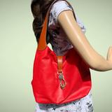 Dooney & Bourke Bags | Dooney & Bourke Slouchy Red Leather Shoulder Bag | Color: Brown/Red | Size: Os