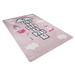 Pink 99 x 63 x 0.4 in Area Rug - Zoomie Kids Schiff Area Rug w/ Non-Slip Backing Polyester/Cotton | 99 H x 63 W x 0.4 D in | Wayfair