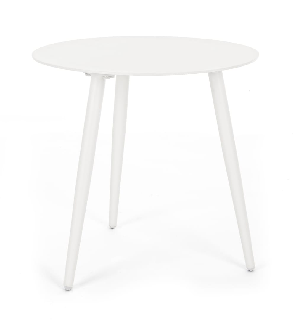 Tavolino basso in alluminio bianco D 50cm