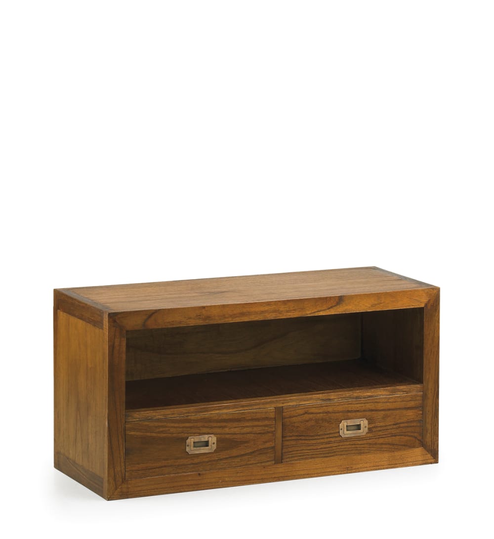 Mobile TV in legno marrone con 2 cassetti L 90 cm