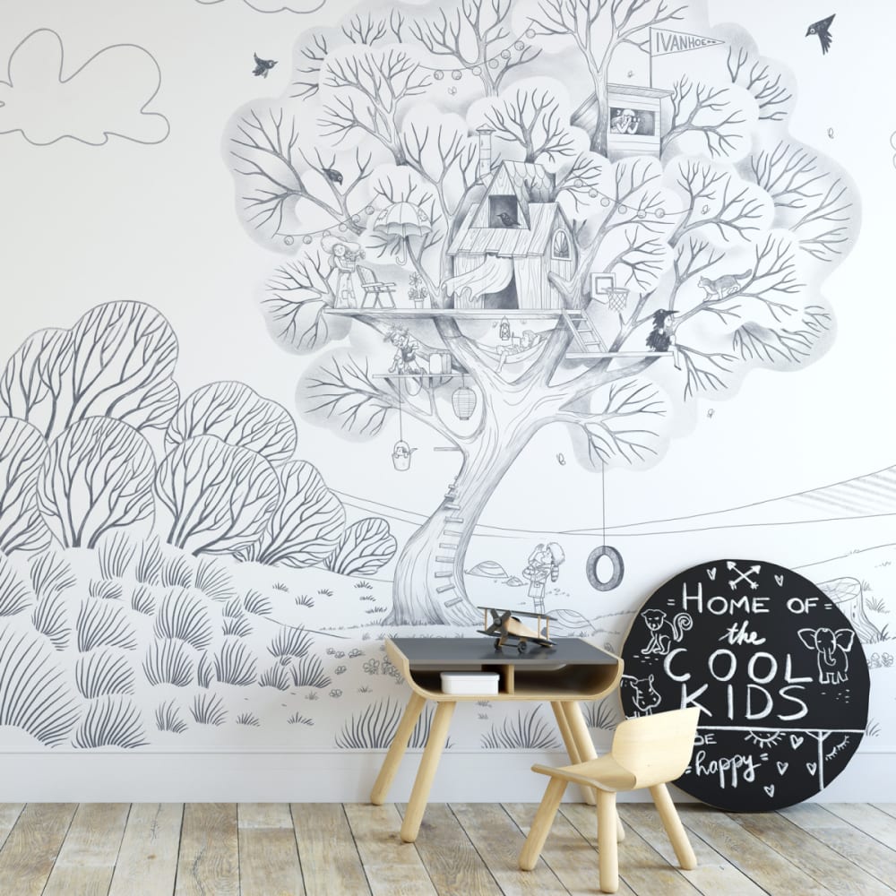 Carta da parati panoramica casa sull