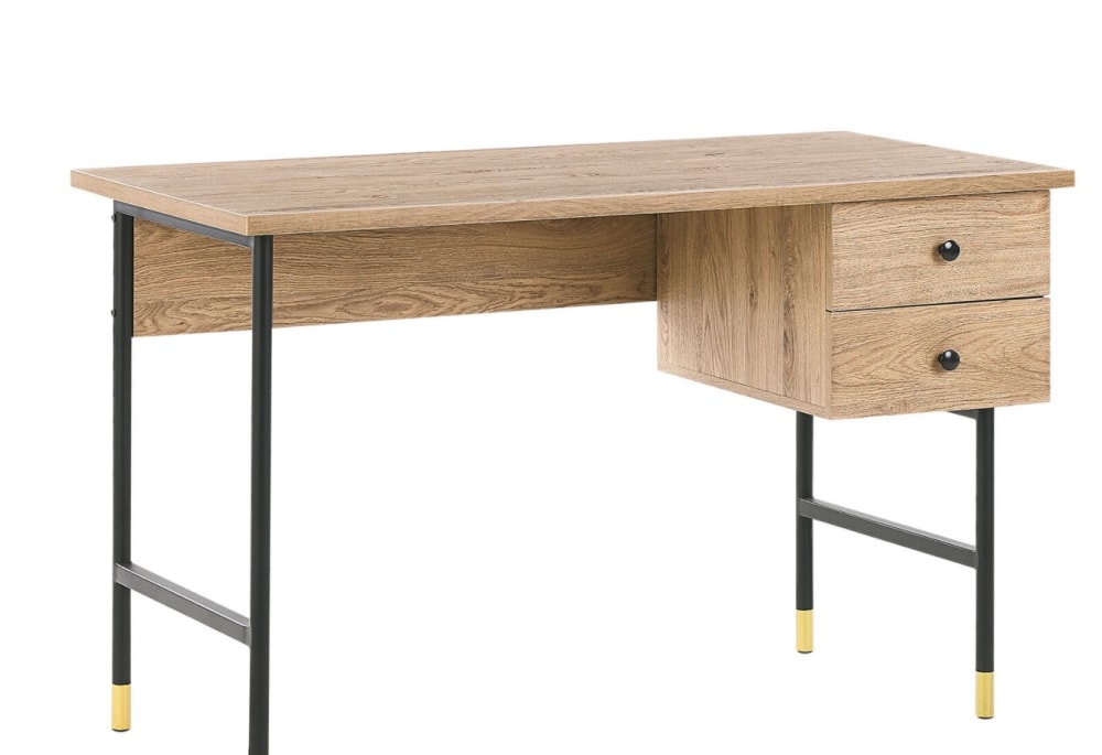 Scrivania da ufficio 120 x 60 cm in legno chiaro