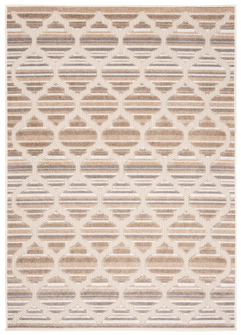 Tappeto interni esterni 3d crema gris marrone chiaro 120x170cm