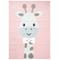 Tappeto per bambini rosa azzurro giraffa multicolore 180x250