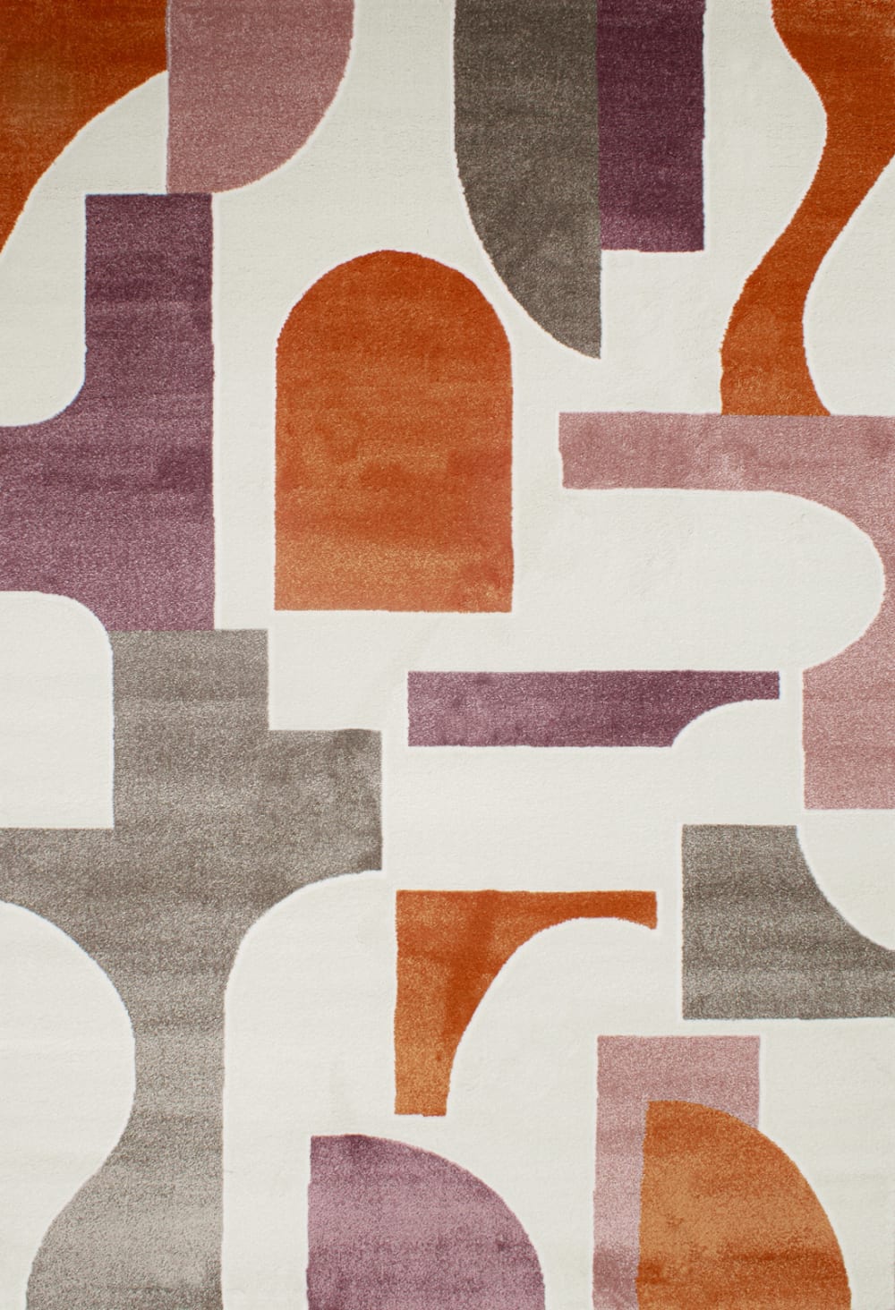 Tappeto geometrico a pelo rasato - multicolore - 120x160 cm