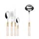 Set Posate 49pz beige ghiera dorata