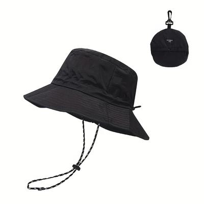 TEMU Fisherman Hat Foldable Storage Bag Mountaineering Outdoor Sun Hat For Men And Women, Thin Summer Bucket Hat Image